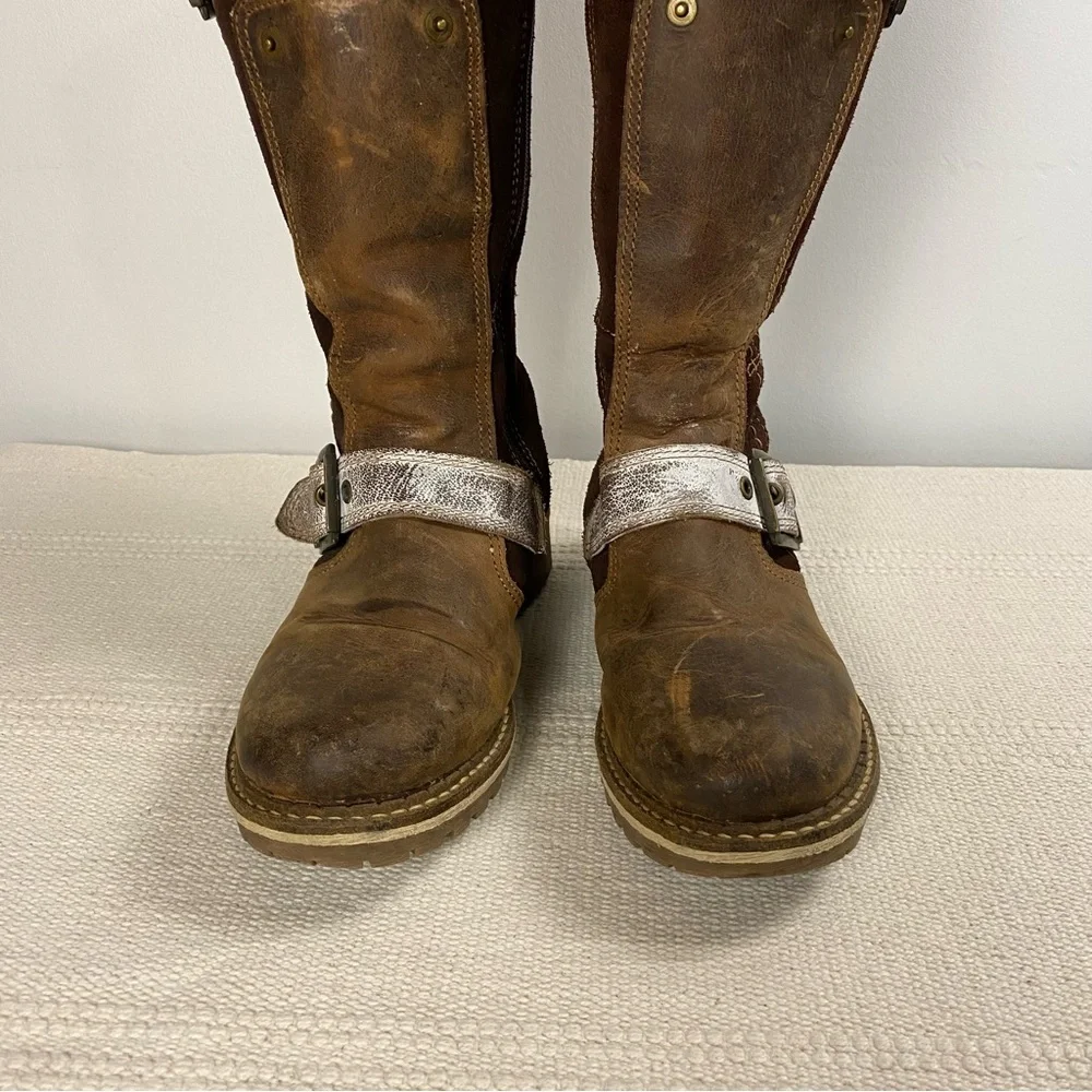 Bos. & Co Womens Innercity Brown Leather Suede Sherpa Lined Tall Boots EU 36 / 6 - Picture 7 of 11